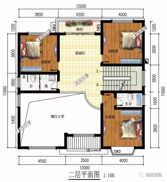 12x13米的農(nóng)村歐式自建別墅設計圖，兩款外觀相似，都帶露臺