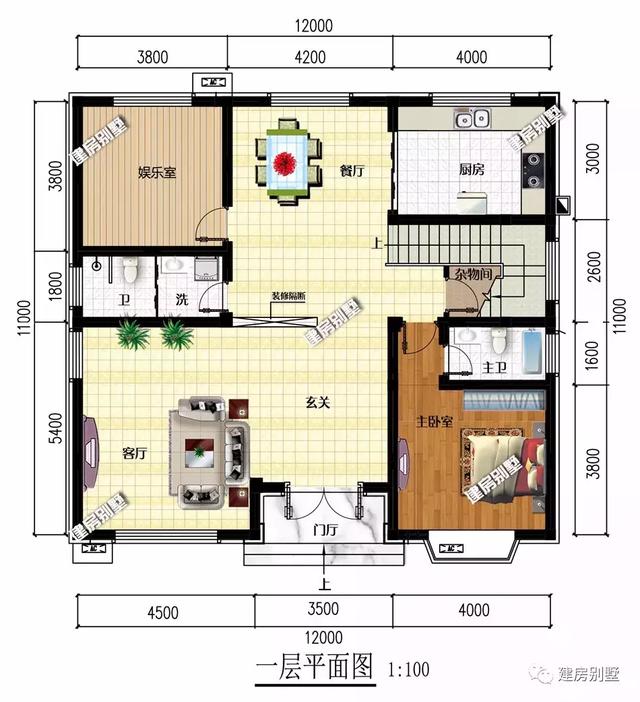 12x13米的農(nóng)村歐式自建別墅設計圖，兩款外觀相似，都帶露臺