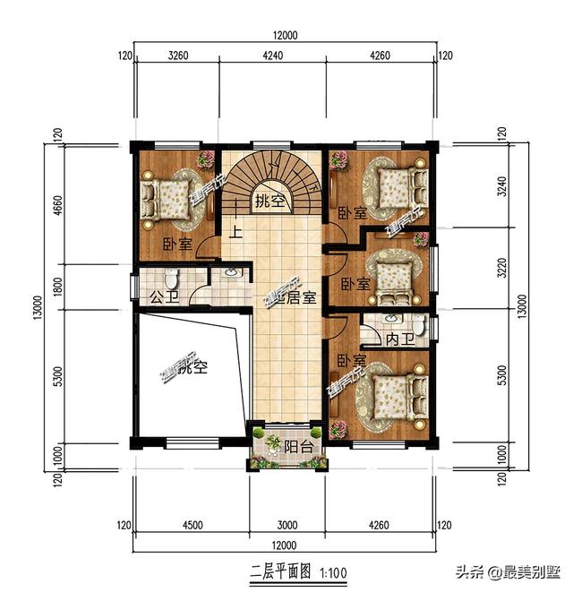 開間12米的別墅設(shè)計圖，非常具有參考價值，圖紙收藏起來，建房用得上