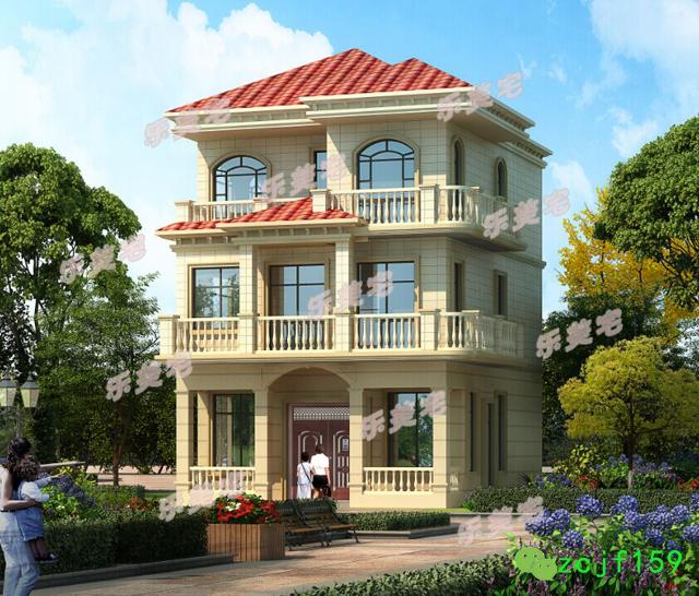 分享一款帶躍層設(shè)計(jì)的四層別墅戶型圖，農(nóng)村、鄉(xiāng)鎮(zhèn)上都適合建筑