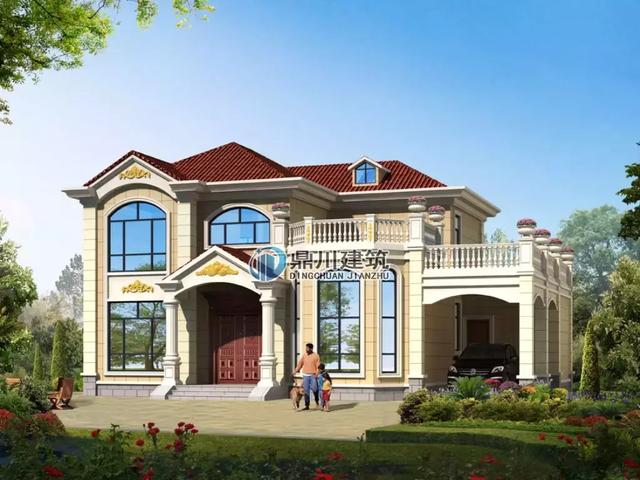 8款面寬15米的農(nóng)村別墅設(shè)計圖，第1棟中式風格，第3棟帶車庫