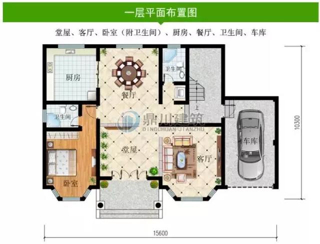 8款面寬15米的農(nóng)村別墅設(shè)計圖，第1棟中式風格，第3棟帶車庫