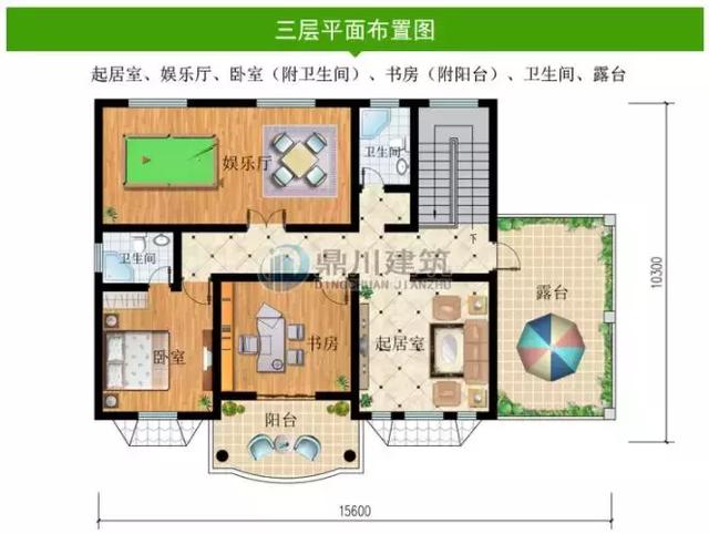 8款面寬15米的農(nóng)村別墅設(shè)計圖，第1棟中式風格，第3棟帶車庫