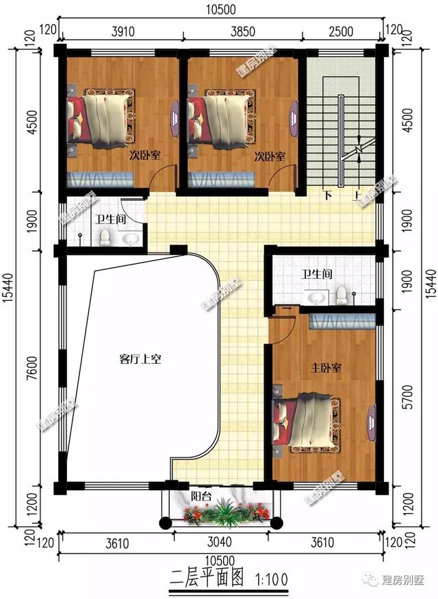 兩款面寬10.5米的四層農(nóng)村別墅設(shè)計圖，都是很適合在老家建的房子