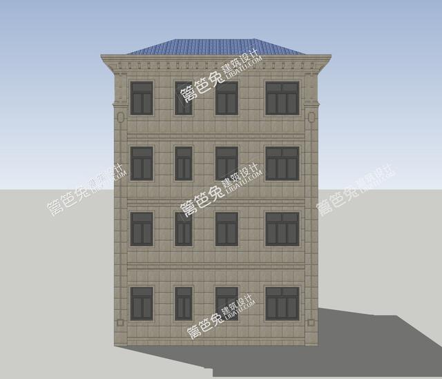 這款四層自建房別墅設(shè)計圖，占地只有100平米，三面采光，建成效果也是棒棒噠