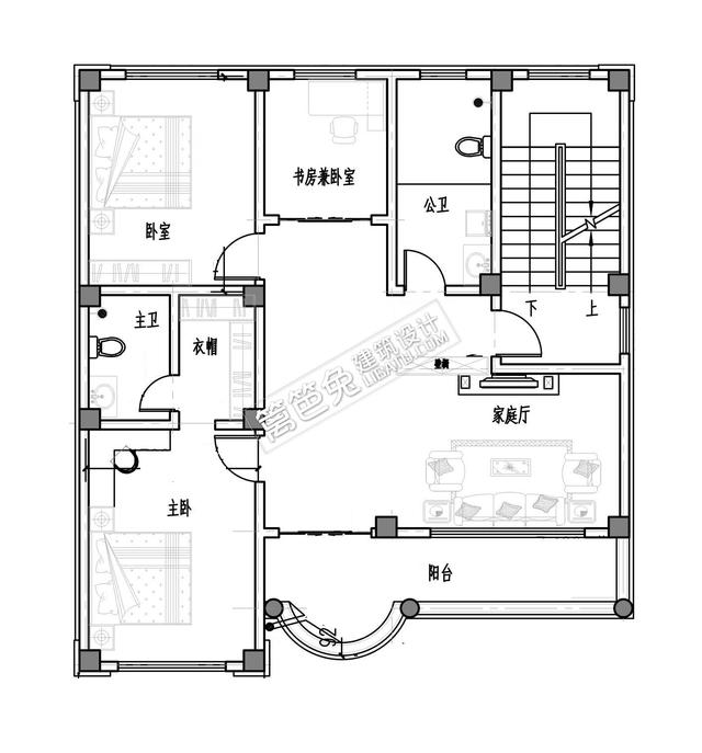 這款四層自建房別墅設(shè)計圖，占地只有100平米，三面采光，建成效果也是棒棒噠