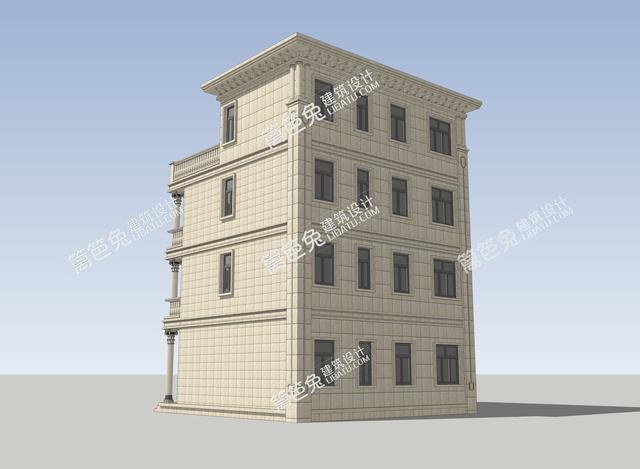 這款四層自建房別墅設(shè)計圖，占地只有100平米，三面采光，建成效果也是棒棒噠