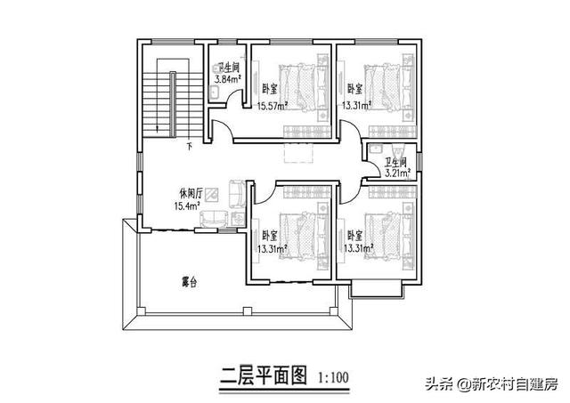 介紹一款農(nóng)村2層自建房設(shè)計(jì)圖，外觀新穎大氣