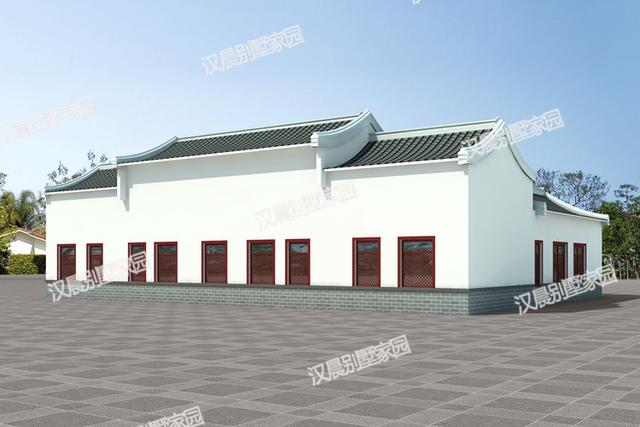 2款中式四合院農村一層自建別墅設計圖，通過對傳統(tǒng)文化的發(fā)展和傳承，打造富有情趣的獨有的生活韻味