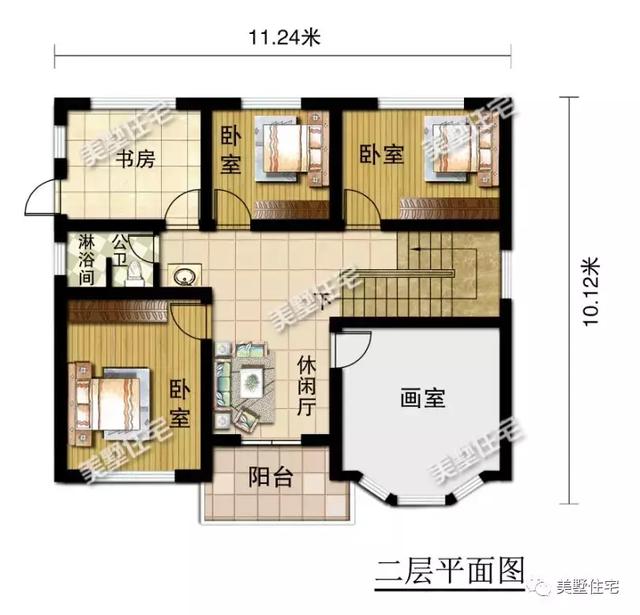 5套農(nóng)村別墅設(shè)計(jì)圖，占地面積都不超過(guò)120平，方方正正，簡(jiǎn)單實(shí)用