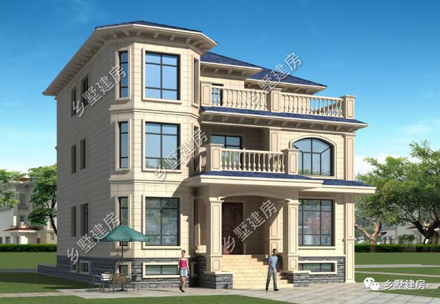 挑空客廳+多功能半地下室三層農(nóng)村自建房設(shè)計圖，基本可以滿足大多數(shù)人的需求