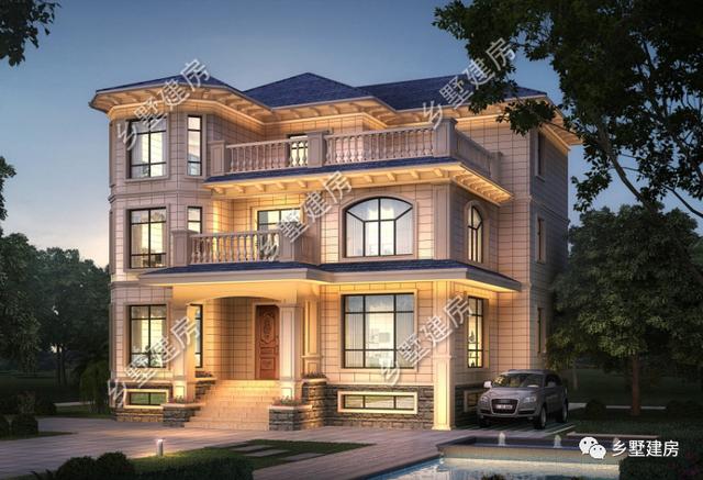 挑空客廳+多功能半地下室三層農(nóng)村自建房設(shè)計圖，基本可以滿足大多數(shù)人的需求