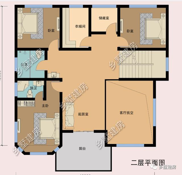挑空客廳+多功能半地下室三層農(nóng)村自建房設(shè)計圖，基本可以滿足大多數(shù)人的需求