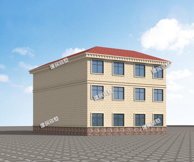 三層兄弟雙拼別墅設(shè)計(jì)圖，13×18.5，帶天井設(shè)計(jì)