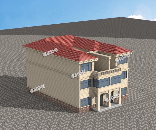 三層兄弟雙拼別墅設(shè)計(jì)圖，13×18.5，帶天井設(shè)計(jì)