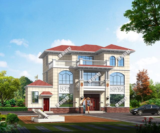 三層簡(jiǎn)歐別墅設(shè)計(jì)圖，獨(dú)立廚房設(shè)計(jì)，帶堂屋神位，非常完貼近農(nóng)村生活