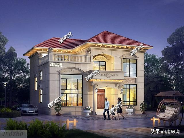 3款面寬12米的別墅設計圖，戶型設計合理，外觀簡約歐式風格