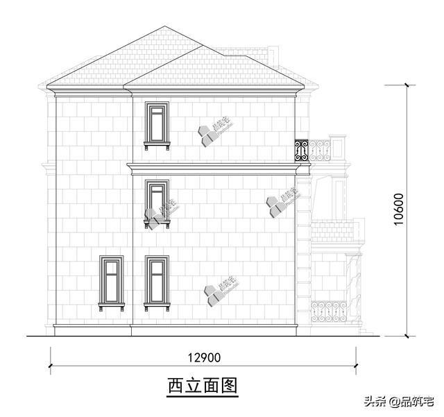 三層法式別墅設(shè)計(jì)圖，層次感豐富，法式細(xì)節(jié)細(xì)致到位，絕對的經(jīng)典