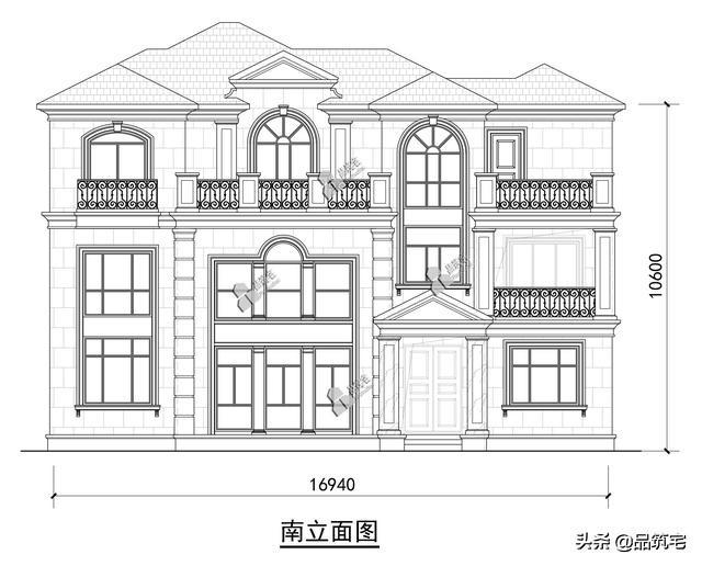 三層法式別墅設(shè)計(jì)圖，層次感豐富，法式細(xì)節(jié)細(xì)致到位，絕對的經(jīng)典