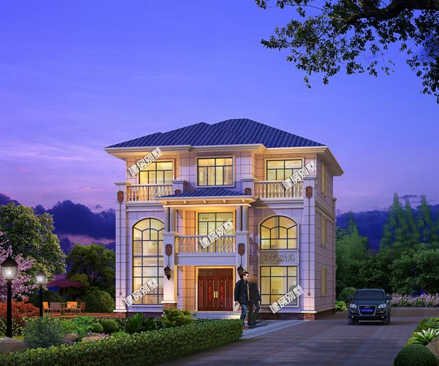 3棟開間11.2米別墅設(shè)計圖，外觀精致，戶型方方正正