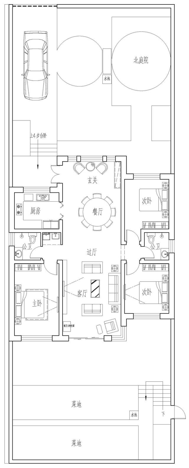 占地130平的農(nóng)村一層小別墅設(shè)計(jì)圖紙，現(xiàn)代風(fēng)格的獨(dú)棟別墅