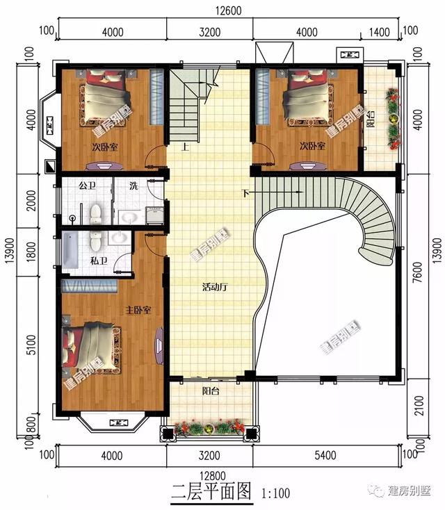 兩棟三層農(nóng)村別墅，都帶客廳挑空設(shè)計，外觀漂亮就是好