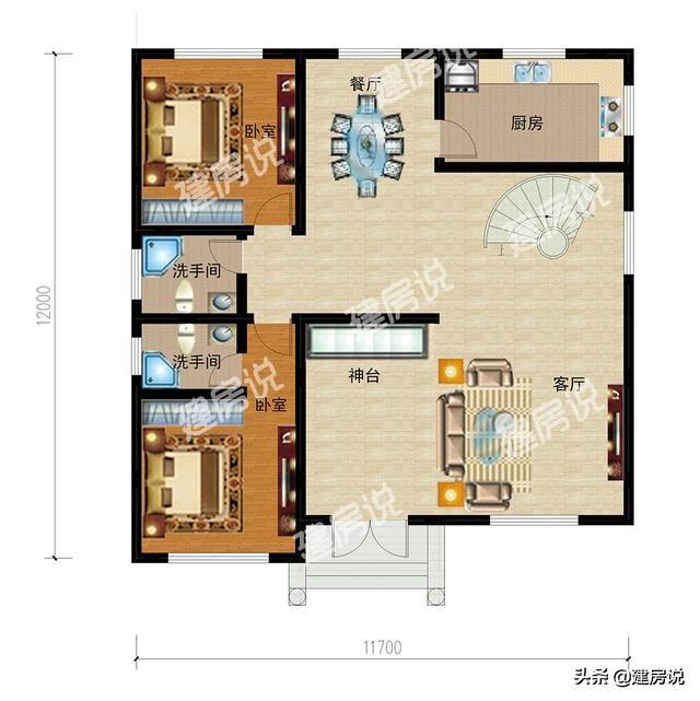 30萬三層別墅設(shè)計(jì)圖，在農(nóng)村建房的話，建三層最實(shí)用