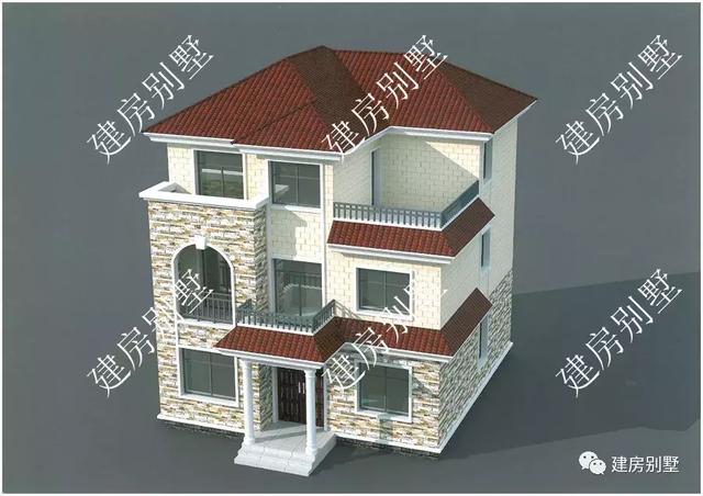 兩棟開間9米多的三層自建房設(shè)計圖，精致美觀，布局實用