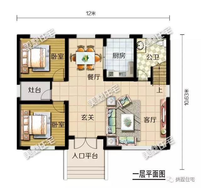 5套符合宅基地審批的農(nóng)村別墅設(shè)計圖，占地不超120平方米，看中哪套即可立即開工