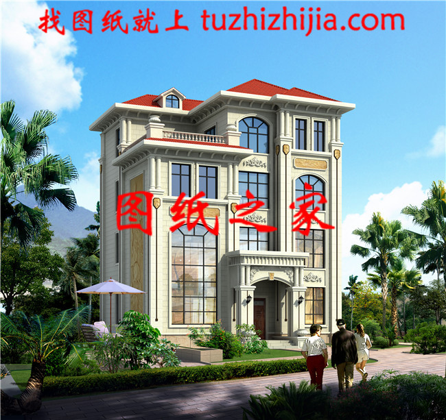 120平方米新農(nóng)村四層別墅設計圖紙12X10米50萬以內(nèi)