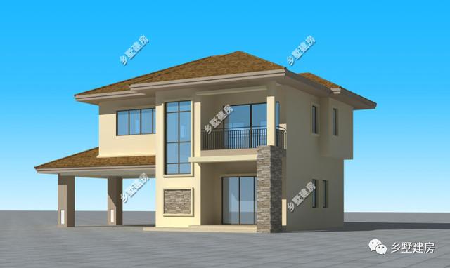 現(xiàn)代簡約農(nóng)村別墅設計圖，建上這么一棟，不僅時尚美觀，而且?guī)资甓疾粫^時