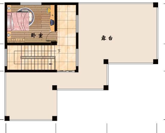 三層半農(nóng)村自建別墅建筑施工圖，13x10米，平屋頂大露臺設(shè)計(jì)