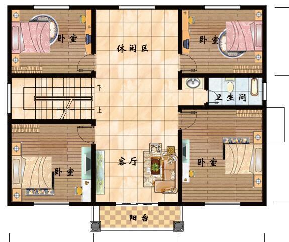 三層半農(nóng)村自建別墅建筑施工圖，13x10米，平屋頂大露臺設(shè)計(jì)