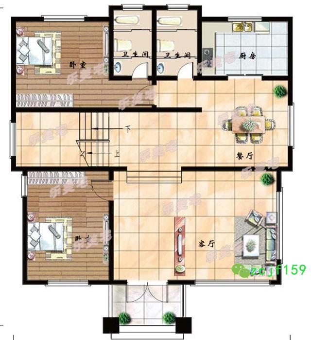 占地150平米農(nóng)村三層自建房案例圖及別墅全套設計圖，時尚的外觀，舒適的室內(nèi)布局