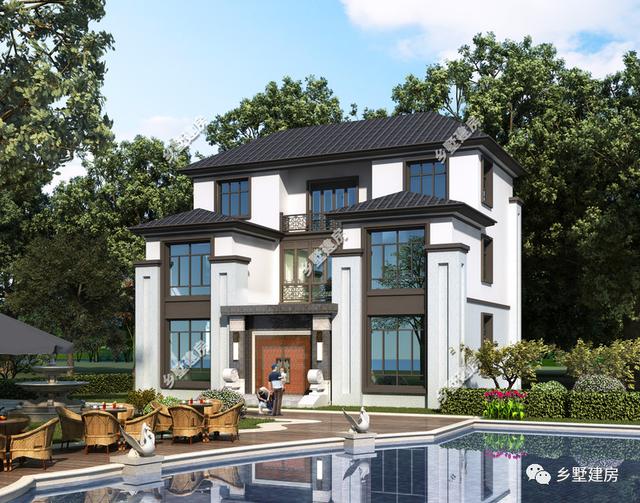 帶大家來看一款新中式別墅設(shè)計圖，回鄉(xiāng)建一棟，既有品位又有面子