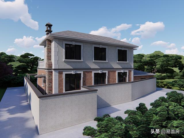 二層農(nóng)村別墅設(shè)計(jì)圖，建成就是村里的標(biāo)桿別墅