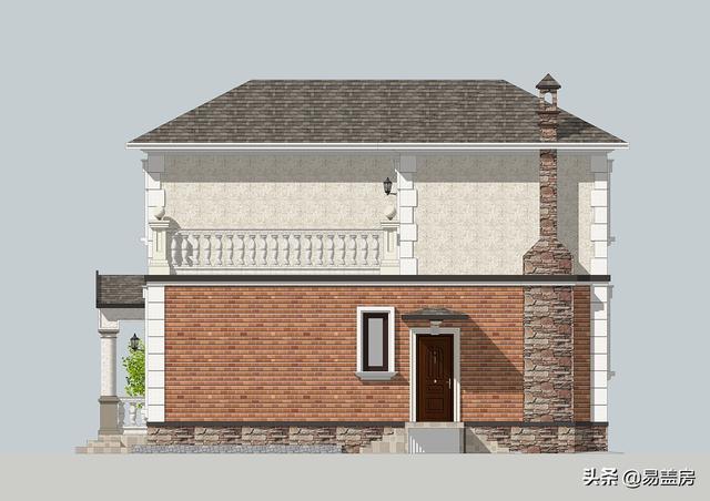 二層農(nóng)村別墅設(shè)計(jì)圖，建成就是村里的標(biāo)桿別墅