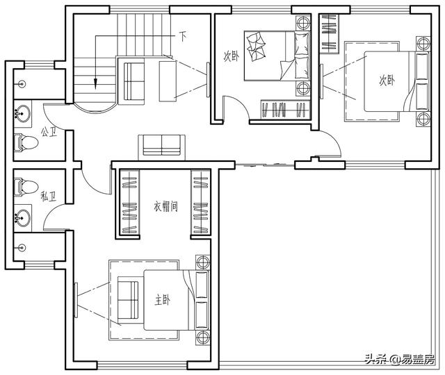 二層農(nóng)村別墅設(shè)計(jì)圖，建成就是村里的標(biāo)桿別墅