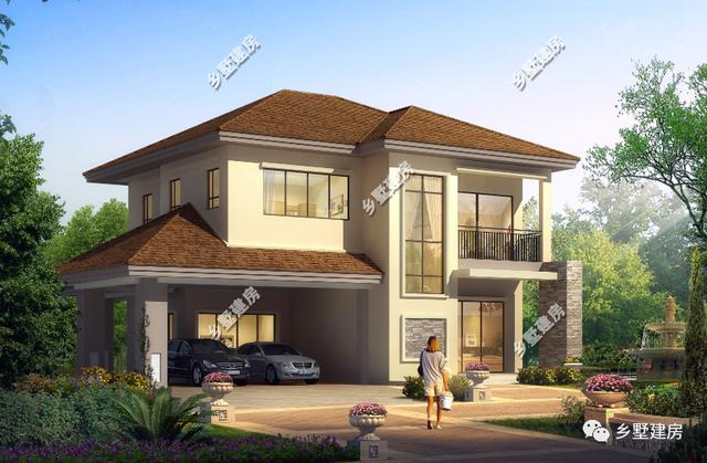 現(xiàn)代風(fēng)農(nóng)村別墅設(shè)計(jì)圖，簡(jiǎn)單中不失大氣，有很強(qiáng)的設(shè)計(jì)感。