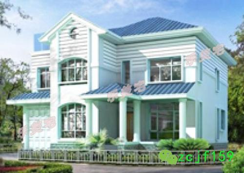 帶車(chē)庫(kù)鄉(xiāng)村二層別墅設(shè)計(jì)圖片，好看又簡(jiǎn)單，舒適性好