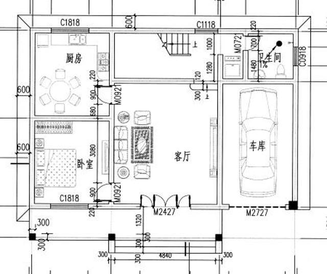 帶車(chē)庫(kù)鄉(xiāng)村二層別墅設(shè)計(jì)圖片，好看又簡(jiǎn)單，舒適性好