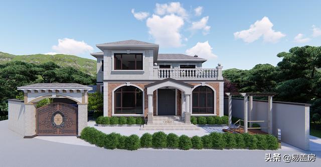 占地130平方米二層歐式自建別墅設(shè)計(jì)圖，在村里建一棟，人人見了都夸好！