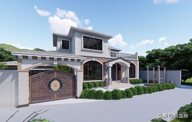 占地130平方米二層歐式自建別墅設(shè)計(jì)圖，在村里建一棟，人人見了都夸好！