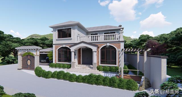 占地130平方米二層歐式自建別墅設(shè)計(jì)圖，在村里建一棟，人人見了都夸好！