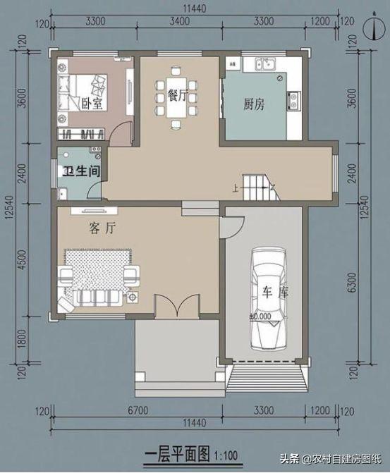7室3廳帶車庫大別墅設計圖，空間利用率高，居住舒適
