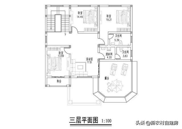 推薦一款農(nóng)村自建三層別墅設(shè)計圖，外觀奢華壯麗，室內(nèi)布局更是贊