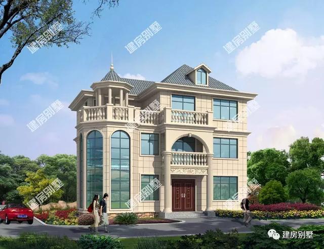 兩款面寬13-14米左右自建房設(shè)計(jì)圖，第一棟戶型周正簡(jiǎn)約，第二棟豪華大氣