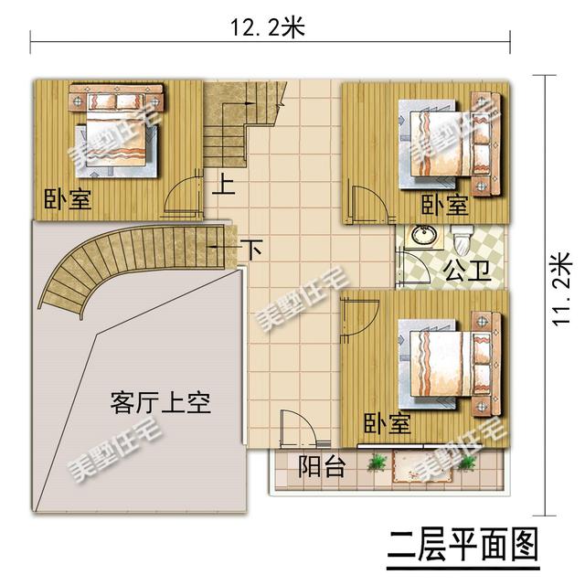 這款二層別墅設(shè)計(jì)圖，時(shí)尚大氣，絕對(duì)不比城里房差，值得你收藏！
