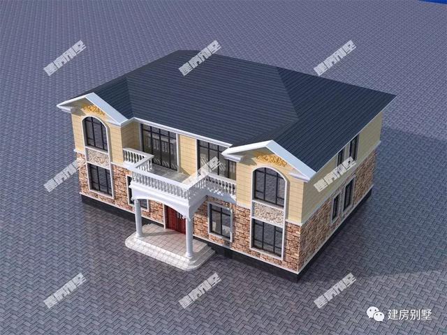 兩層雙拼別墅設(shè)計圖，共堂屋設(shè)計，外觀美，布局也非常不錯，很能滿足農(nóng)村生活的需要