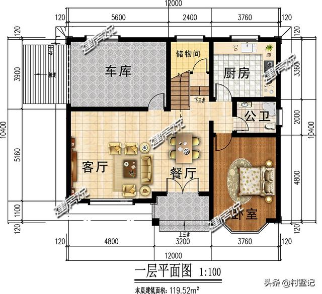 精選5款農(nóng)村別墅設(shè)計(jì)圖，款款帶車庫(kù)，有二層的和三層的，想建幾層可以根據(jù)家庭的人口來(lái)選擇